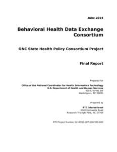 Behavioral Health Data Exchange Consortium