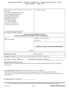 Insolvency / Adversary proceeding in bankruptcy / Lawsuits / Notice of electronic filing / United States bankruptcy court / Bankruptcy / Email / CM/ECF / United States Postal Service / United States bankruptcy law / Judicial branch of the United States government / Law