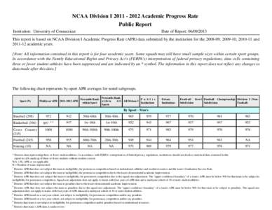 Academic Progress Rate / National Collegiate Athletic Association
