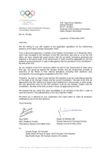 IND - IOC-OCA letter to NOC - 15 November 2012x
