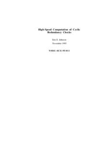 High-Speed CRC Computation
