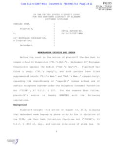 FILED  Case 2:12-cv[removed]WMA Document 31 Filed[removed]Page 1 of[removed]Sep-17 PM 02:04 U.S. DISTRICT COURT