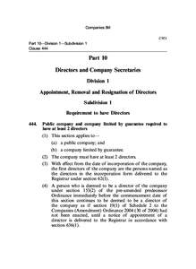 Companies Bill C951 Part 10—Division 1—Subdivision 1 Clause 444  Part 10