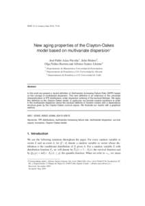 Idescat. SORT. New aging properties of the Clayton-Oakes model based on multivariate dispersion. Volume 34 (1)