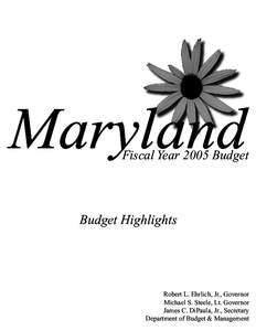 Bob Ehrlich / Maryland / Oklahoma state budget