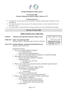 Outline of Session 1, Day 1: Policy Issues