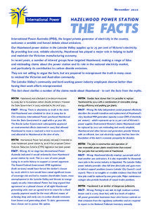 Hazelwood / Coal / Energy in Australia / Latrobe Valley / City of Latrobe / Lignite / Coal-fired power station / Carbon capture and storage in Australia / Energy in Victoria / States and territories of Australia / Victoria / Hazelwood Power Station