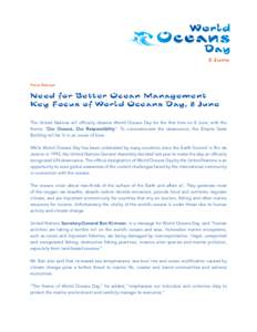 Earth / Physical geography / Law of the sea / World Oceans Day / Ocean acidification / Ocean / Marine pollution / Wild fisheries / International waters / Oceanography / Fishing / Fisheries