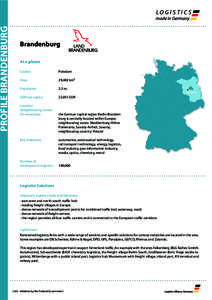 Geography of Germany / Panalpina / Kuehne + Nagel / Logistics / Großbeeren / Wittenberge / Berlin/Brandenburg Metropolitan Region / Schwarzheide / Inland port / Transport / States of Germany / Rhenus