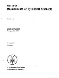 Measurements of Cylindrical Standards