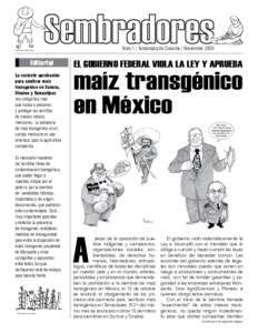 Núm 1 / Temporada de Cosecha / NoviembreIlustraciones Diego Rivera Editorial La reciente aprobación