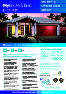 Myhouse & land package MyCastle 189 Smithfield Village Stage 21