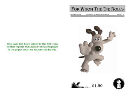 For Whom The Die Rolls #125 - October 2005