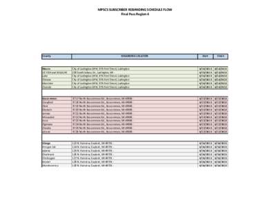 MPSCS SUBSCRIBER REBANDING SCHEDULE FLOW Final Pass Region 4 County  REBANDING LOCATION