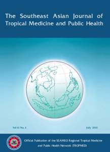 The Southeast Asian Journal of Tropical Medicine and Public Health Vol 41 No. 4  July 2010