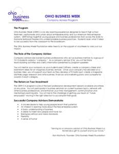 Microsoft Word - Company Advisor Flyer 2009.doc