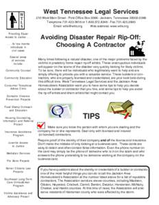 Avoiding Disaster Repair RipOff.pmd