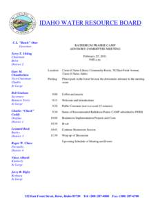 IDAHO WATER RESOURCE BOARD C.L. 