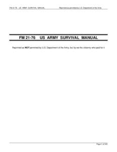 FMUS ARMY SURVIVAL MANUAL FM 21-76