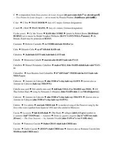 C C (composition from Deux poemes de Louis Aragon [dö paw-emm duh lôô-ee ah-rah-gaw6] — Two Poems by Louis Aragon — set to music by Francis Poulenc [frah6-seess pôô-lah6k]) C dur C C Dur C TSAY DOOR C (key of C major, German designation)