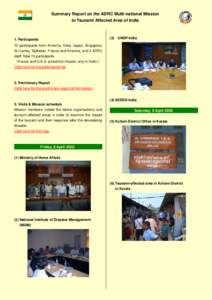 Summary Report on the ADRC Multi-national Mission to Tsunami Affected Area of India