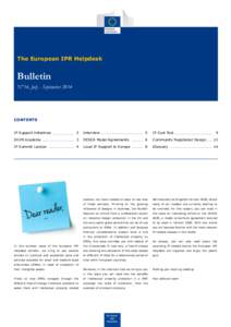 The European IPR Helpdesk  Bulletin N°14, July - September[removed]CONTENTS