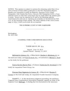 NOTICE: This opinion is subject to motions for rehearing under Rule 22 as well as formal revision before publication in the New Hampshire Reports. Readers are requested to notify the Reporter, Supreme Court of New Hampsh