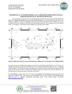 Universidad de Puerto Rico Recinto de Mayagüez Departamento de Geología RED SISMICA DE PUERTO RICO