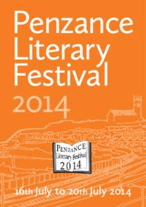 Penzance Literary Festival 2014 16th July to 20th July 2014