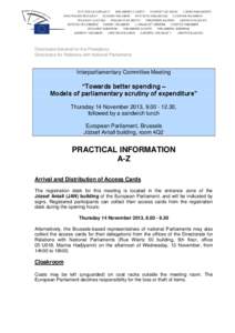 Directorate-General for the Presidency Directorate for Relations with National Parliaments Interparliamentary Committee Meeting  “Towards better spending –