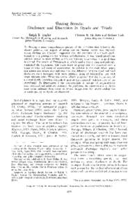 Journal of Personality and Social Psychology 1979, Vol. 37, No. 7, [removed]Sharing Secrets: Disclosure and Discretion in Dyads and Triads Ralph B. Taylor