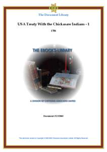 Close  The Document Library USA Treaty With the Chickasaw Indians[removed]