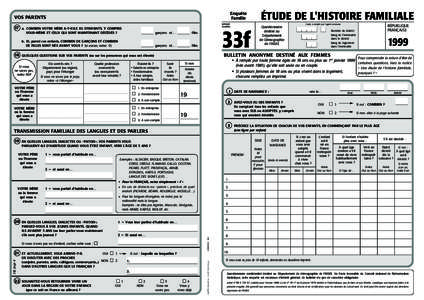 Enquête Famille VOS PARENTS 17 a. COMBIEN VOTRE MÈRE A-T-ELLE EU D’ENFANTS, Y COMPRIS 