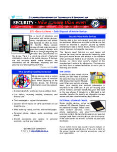 eSecurity Newsletter- May 2013