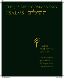 THE JPS BIBLE COMMENTARY  psalms jewish publication