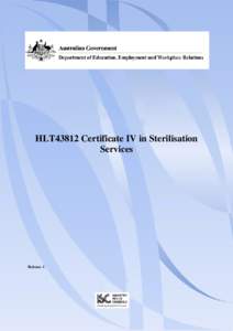 HLT43812 Certificate IV in Sterilisation Services