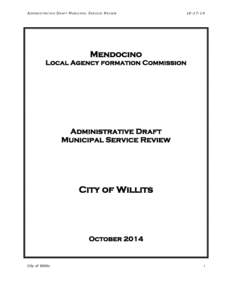 Eastern Plumas Municipal Service Review Admin Draft