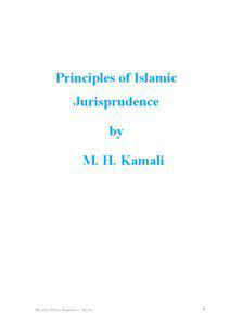 Principles of Islamic Jurisprudence by