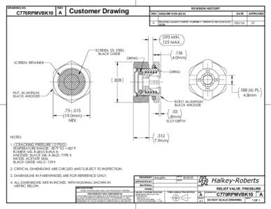 DRAWING NO.  C770RPMVBK10 REV