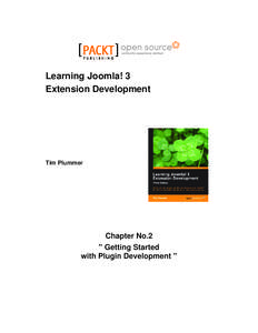 Learning Joomla! 3 Extension Development Tim Plummer  Chapter No.2