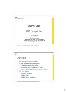 Europe / Intellectual property law / Politics of the United Kingdom / United Kingdom copyright law / Environmental regulation of small and medium enterprises / Eurochambres / EU patent / Law