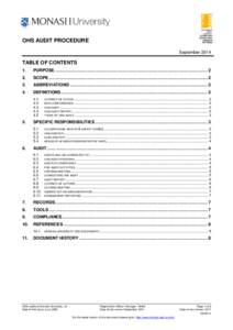 MONASH MONITORING & MEASUREMENT MATRIX