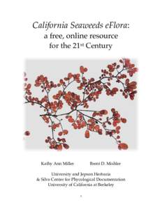 California Seaweeds eFlora: ! a free, online resource ! for the 21st Century! ! Kathy Ann Miller