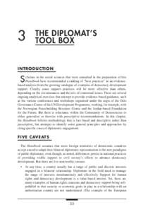 3	  THE DIPLOMAT’S TOOL BOX  INTRODUCTION