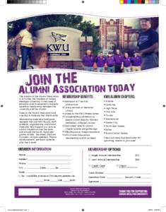 The mission of the Alumni Association is to further the interests of Kansas Wesleyan University in the cause of education and to establish a mutually beneficial relationship between the University and the Alumni.