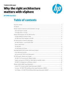 Why the right architecture matters with vSphere: HP 3PAR StoreServ - Technical white paper