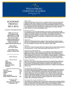 Williamsburg Christian Academy / Westminster Christian Academy / Education / Gifted education / Advanced Placement