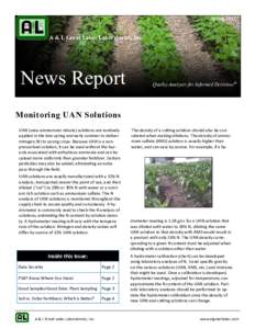 Spring[removed]A & L Great Lakes Laboratories, Inc. News Report