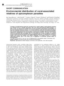 Environmental distribution of coral-associated relatives of apicomplexan parasites