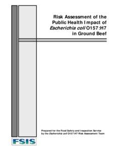 Risk Assessment of the Public Health Impact of Escherichia coli O157:H7 in Ground Beef